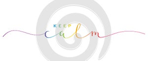 KEEP CALM colorful brush calligraphy banner