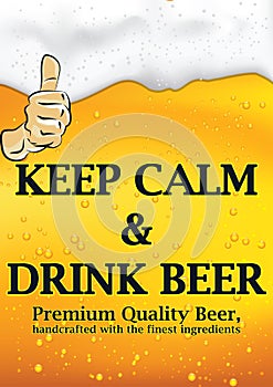Keep calm and drink beer - poster