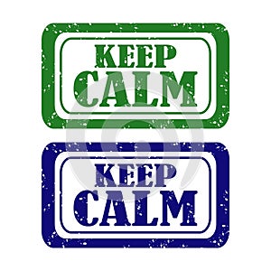 Keep calm grunge rubber stamp, vector illustration