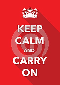 Keep calm imitation poster