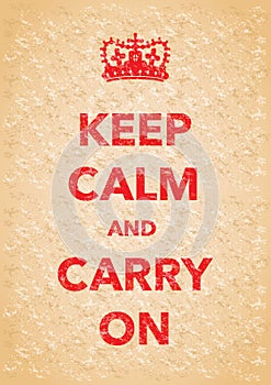Keep calm imitation poster