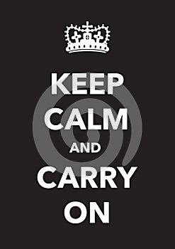 Keep calm imitation poster