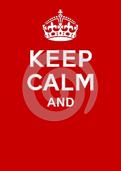 Keep calm poster