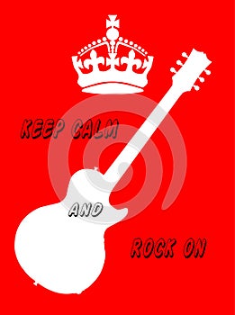 Keep Calm And Rock On Background Poster