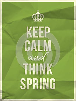 Keep calm spring quote