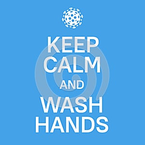 Keep calm and wash hands poster