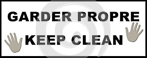 Keep Clean Sticker