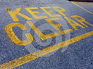 Keep clear sign