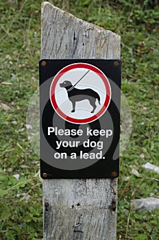 Keep dogs on leads