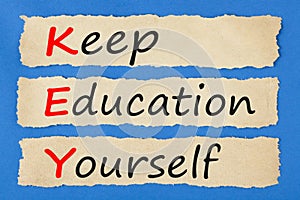 Keep Educating Yourself KEY Concept