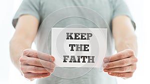 Keep the faith message