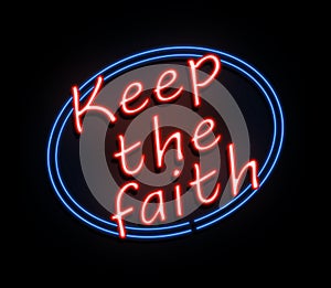 Keep the faith sign.