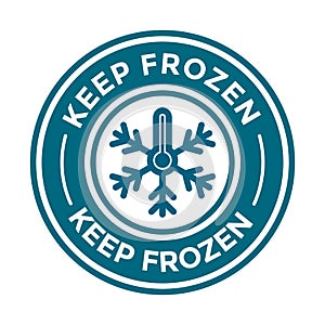 Keep frozen or freeze product vector badge template