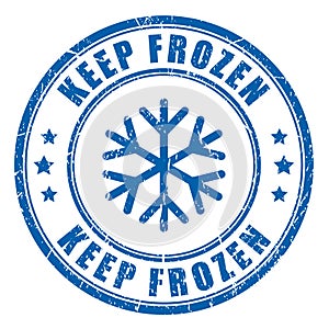 Keep frozen ink blue stamp