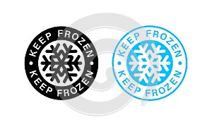 Keep frozen label. Vector on isolated white background. EPS 10