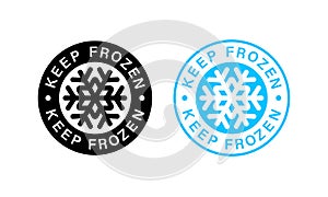 Keep frozen label. Vector on isolated white background. EPS 10 photo