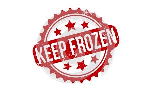 Keep Frozen Rubber Stamp. Red Keep Frozen Rubber Grunge Stamp Seal Vector Illustration