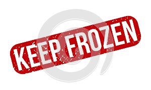 Keep Frozen Rubber Stamp. Red Keep Frozen Rubber Grunge Stamp Seal Vector Illustration