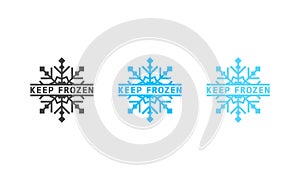 Keep frozen sign. Cooling. Vector on isolated white background. EPS 10