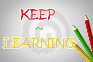 Keep Learning Concept