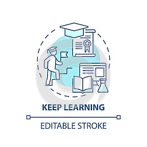 Keep learning concept icon