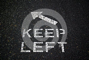 Keep Left Sign