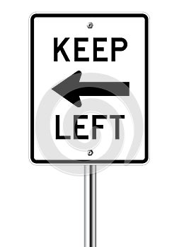 Keep left traffic sign