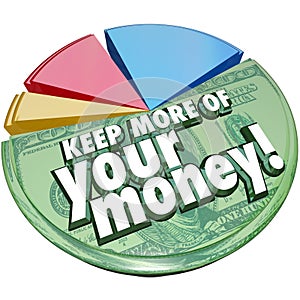 Keep More of Your Money Pie Chart Taxes Fees Costs Higher Percent photo