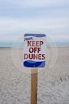 Keep Off The Dunes Sign