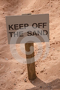 Keep off the Sand Sign