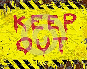 Keep Out Enamel Sign