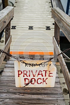 Keep Out! Private Dock Sign and dock
