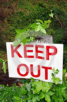 Keep out sign