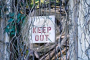 Keep out sign