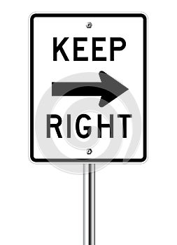 Keep Right Sign