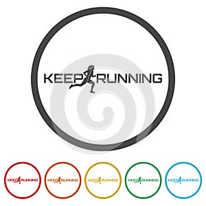 Keep Running ring icon, color set