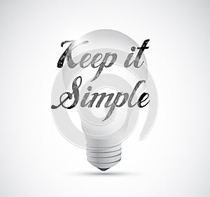 keep it simple light bulb idea sign