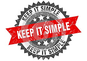 Keep it simple stamp. keep it simple grunge round sign.
