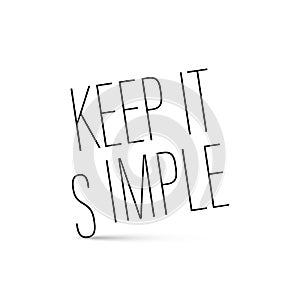 Keep it Simple Vector Phrase