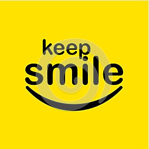 Keep Smile Vector Template Design Illustration