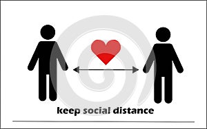 Keep social distance. Coronavirus COVID-19 Pandemic StayHome