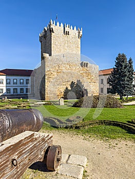 Keep tower, castle ruins, medieval structure. It was built by Dom Dinis in the 14th Century. Chaves, Trás-os-Montes, Portugal