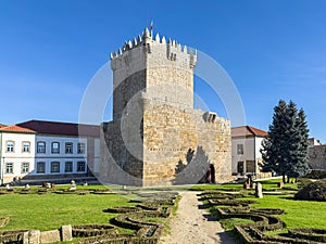 Keep tower, castle ruins, medieval structure. It was built by Dom Dinis in the 14th Century. Chaves, TrÃ¡s-os-Montes, Portugal photo
