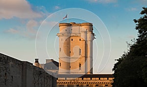 The keep of Vincennes castle, France.