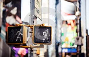 Keep walking New York traffic sign
