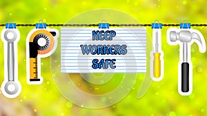 keep workers safe Swinging massage for first may labour day