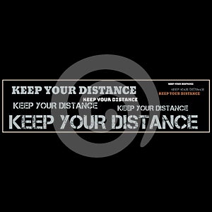 Keep Your Distance Coronavirus Covid-19 Outbreak Black Header