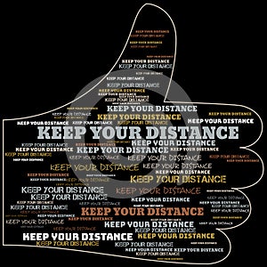 Keep Your Distance Covid-19 Outbreak Black Header