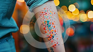Keep your immune system in check with this tattoo that shifts in color depending on your bodys immunity levels. photo