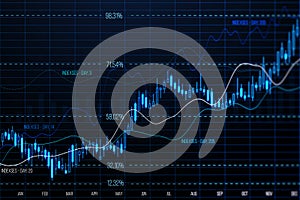 Keep your investments on track with our dynamic digital stock market graphs and diagrams. Trading and investing concept, 3D